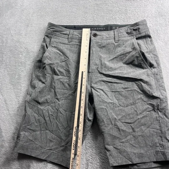 7 Diamonds Velocity Performance Shorts Mens 30 Heather Grey Stretch Golf Casual - Picture 5 of 10